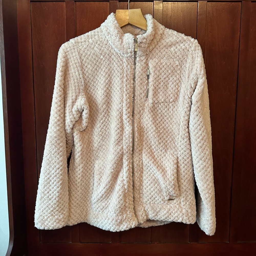 Calvin Klein size medium pink Sherpa zip up